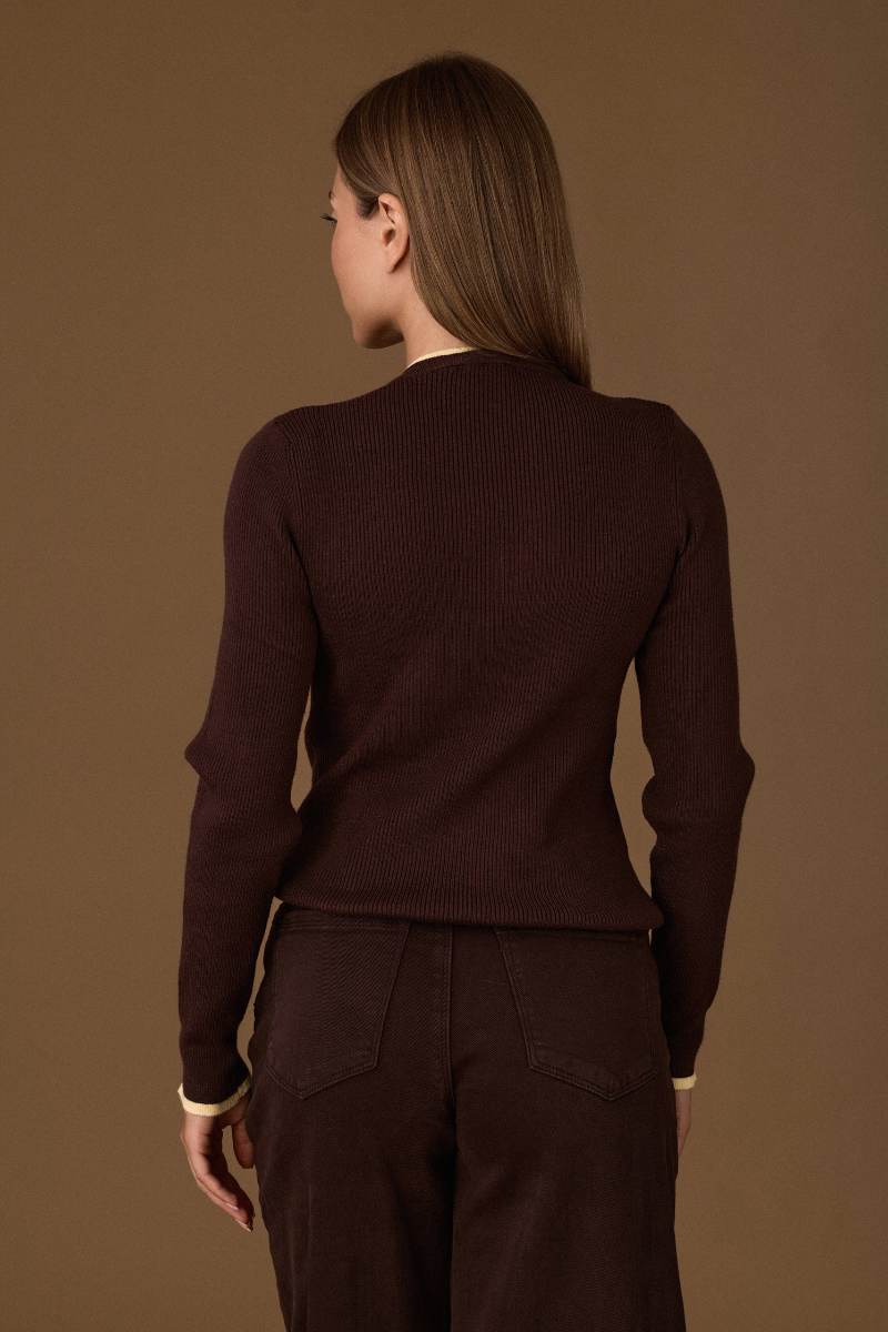 Maglia Costine testa di moro|Colore:Testa di moro
