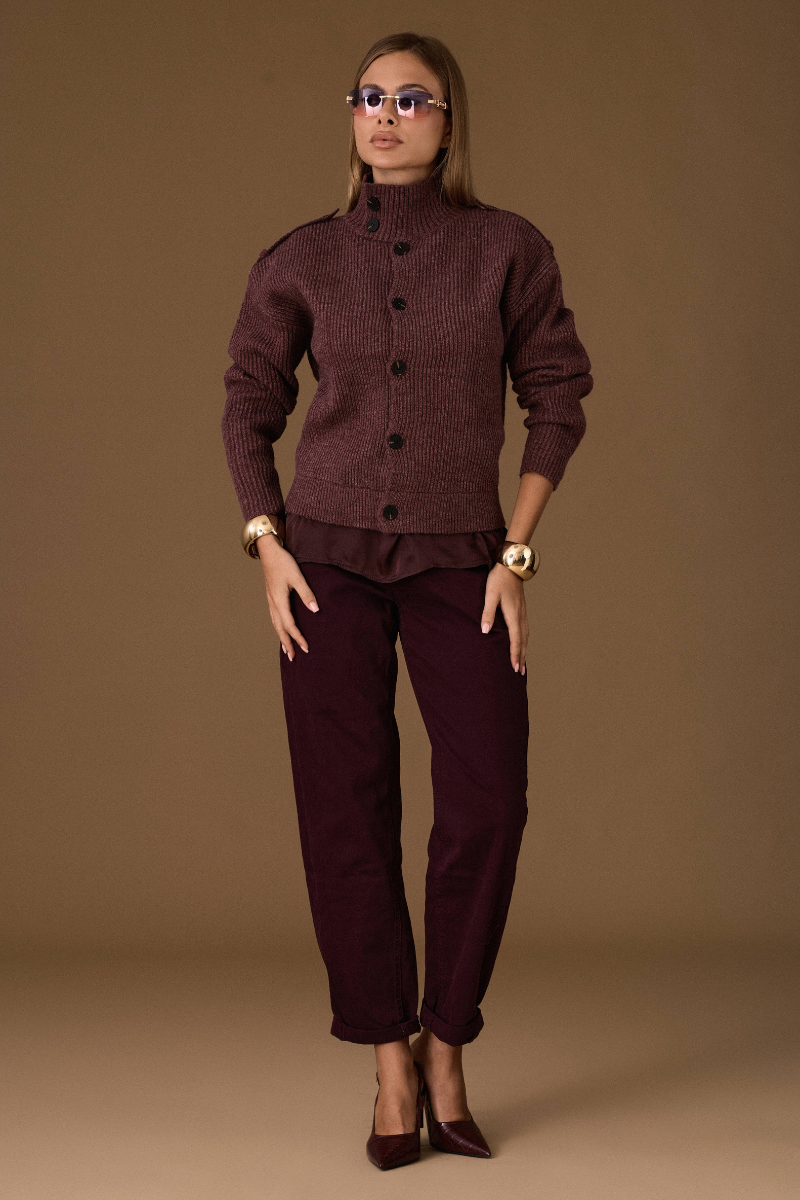 Panalone Boyfriend Vinaccio|Colore:Vinaccio