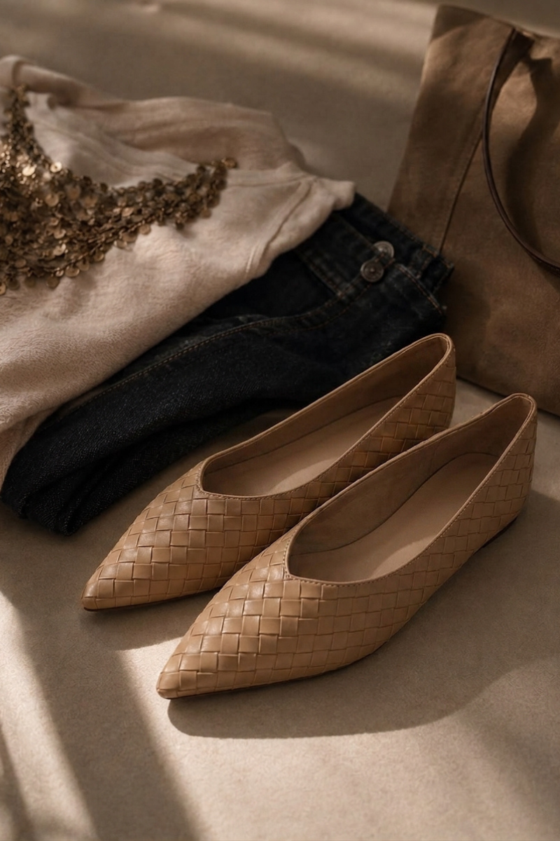 Ballerina Intrecciata beige|Colore:Beige