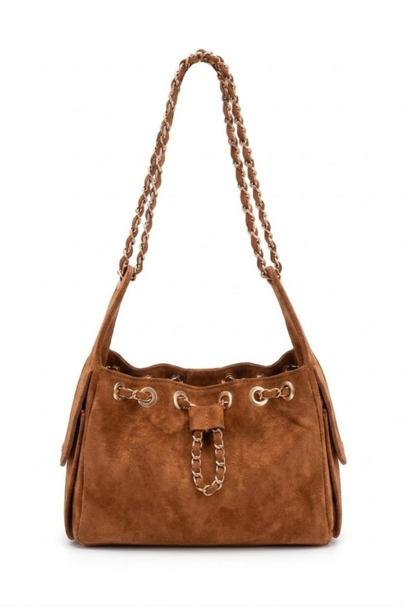 Borsa Con Tasche Laterali cuoio|Colore:Cuoio