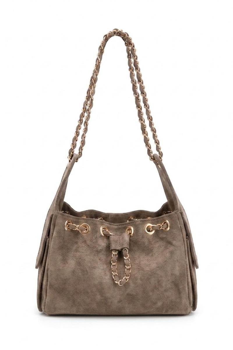 Borsa Con Tasche Laterali taupe|Colore:Taupe