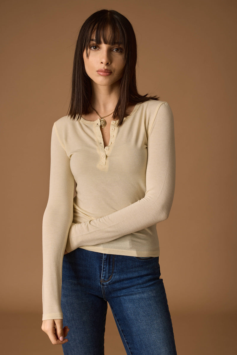 Maglia Bottoncini giallo|Colore:Giallo