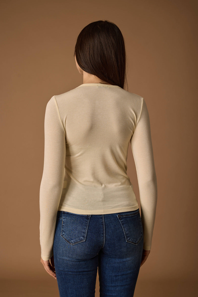 Maglia Bottoncini giallo|Colore:Giallo