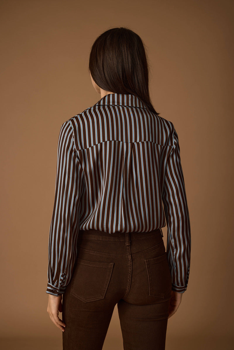 Camicia Righe testa di moro|Colore:Testa di moro