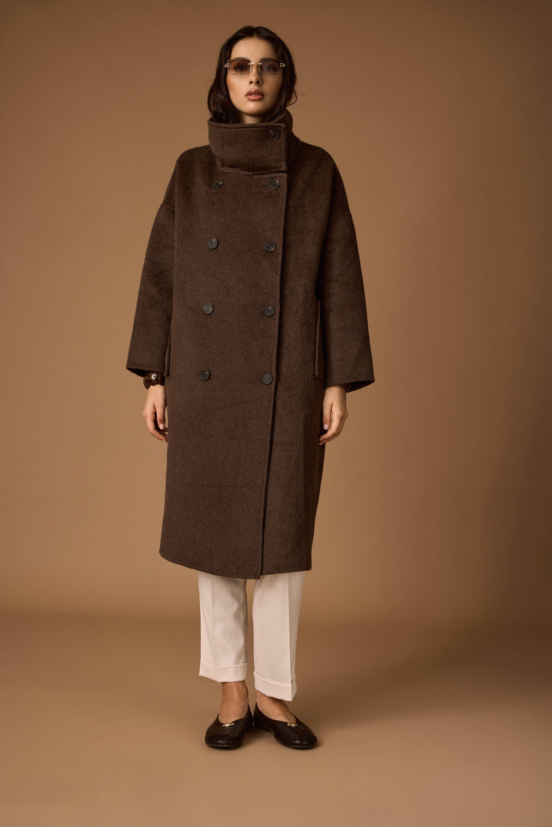 Cappotto Lungo Loren testa di moro|Colore:Testa di moro