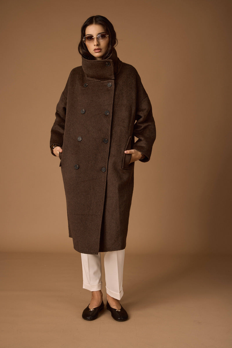 Cappotto Lungo Loren testa di moro|Colore:Testa di moro