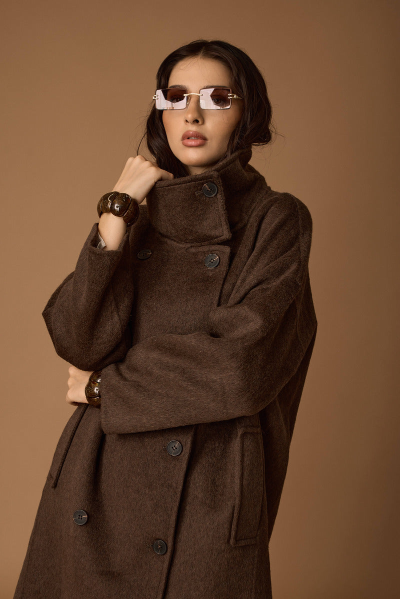 Cappotto Lungo Loren testa di moro|Colore:Testa di moro