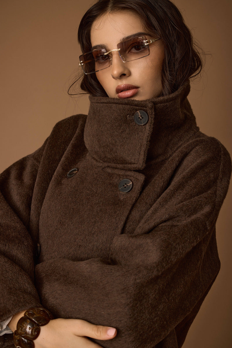 Cappotto Lungo Loren testa di moro|Colore:Testa di moro