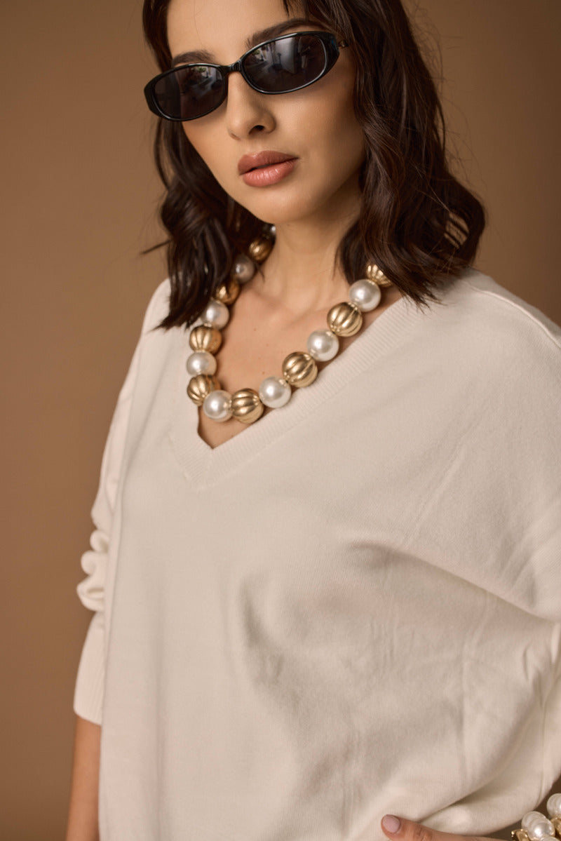 Collana Perle Shell bianco perla|Colore:Bianco perla