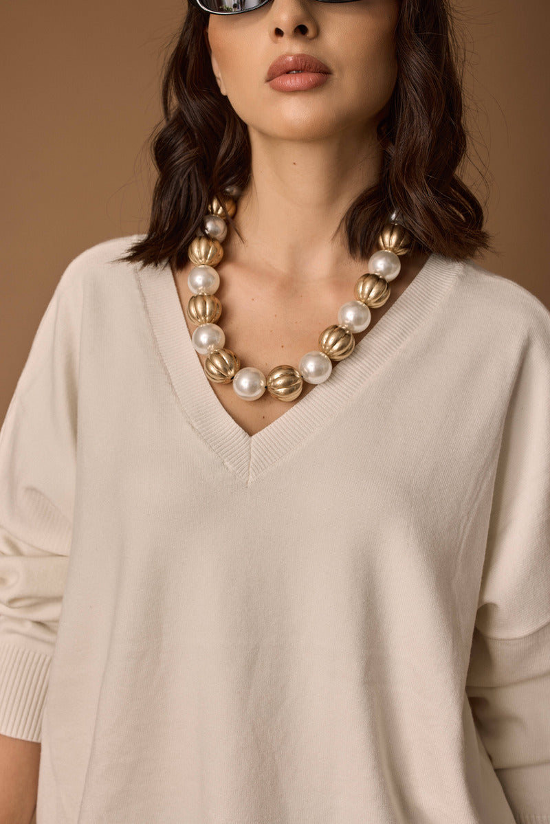 Collana Perle Shell bianco perla|Colore:Bianco perla
