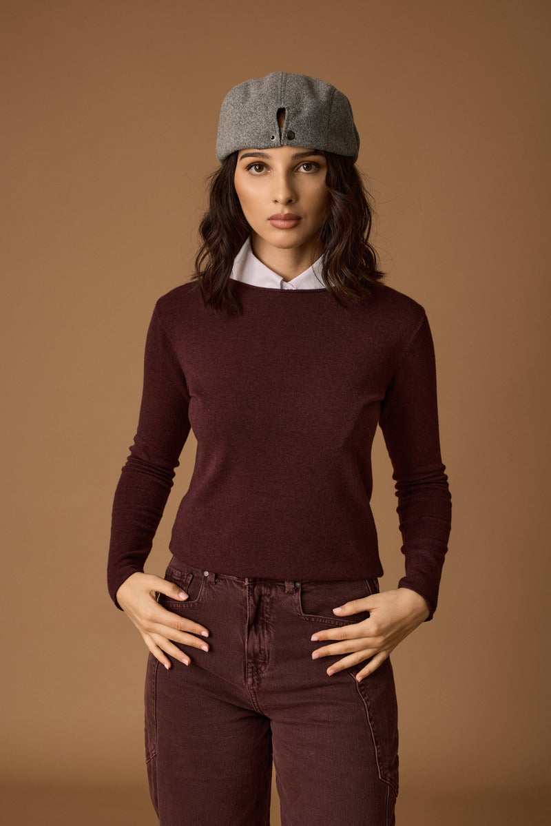 Pull Basic vinaccio|Colore:Vinaccio