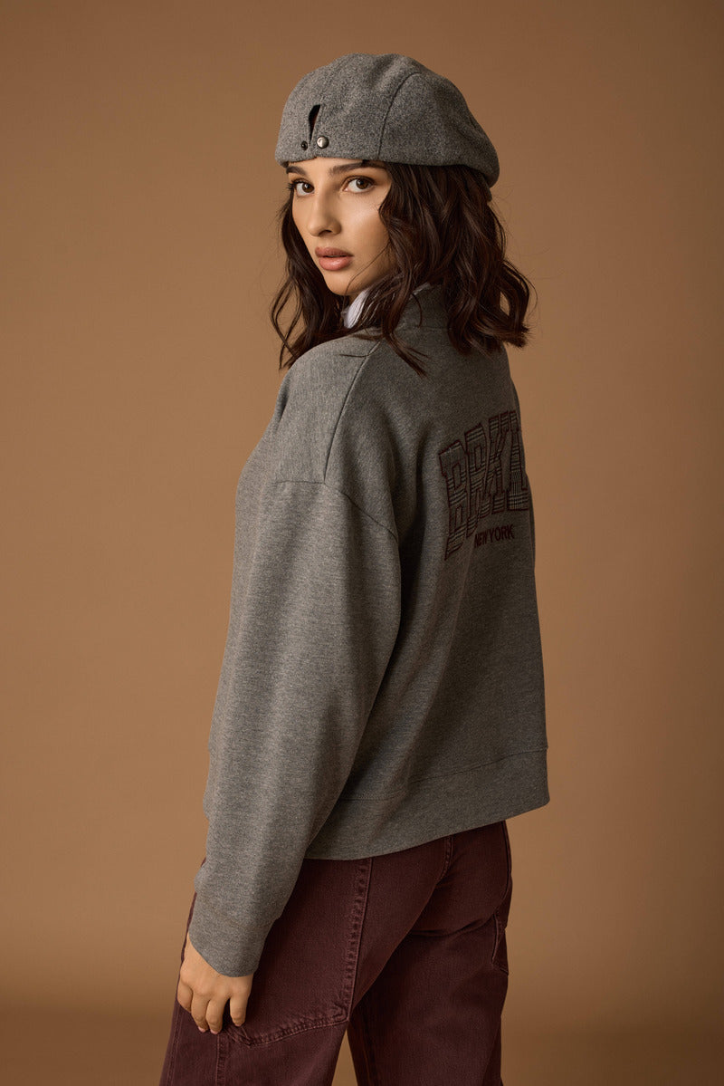 Cardigan In Felpa grigio|Colore:Grigio