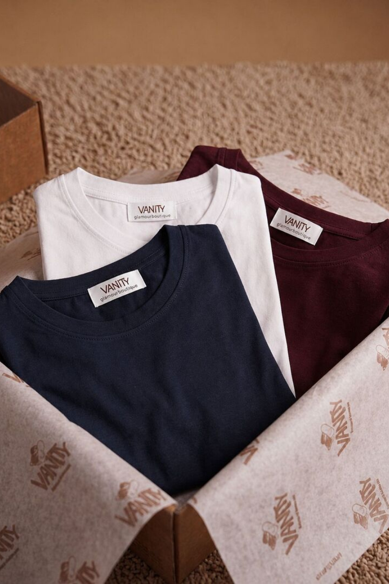 Kit T-Shirt Over blu-bianco-bordeaux|Colore:Blu-bianco-bordeaux