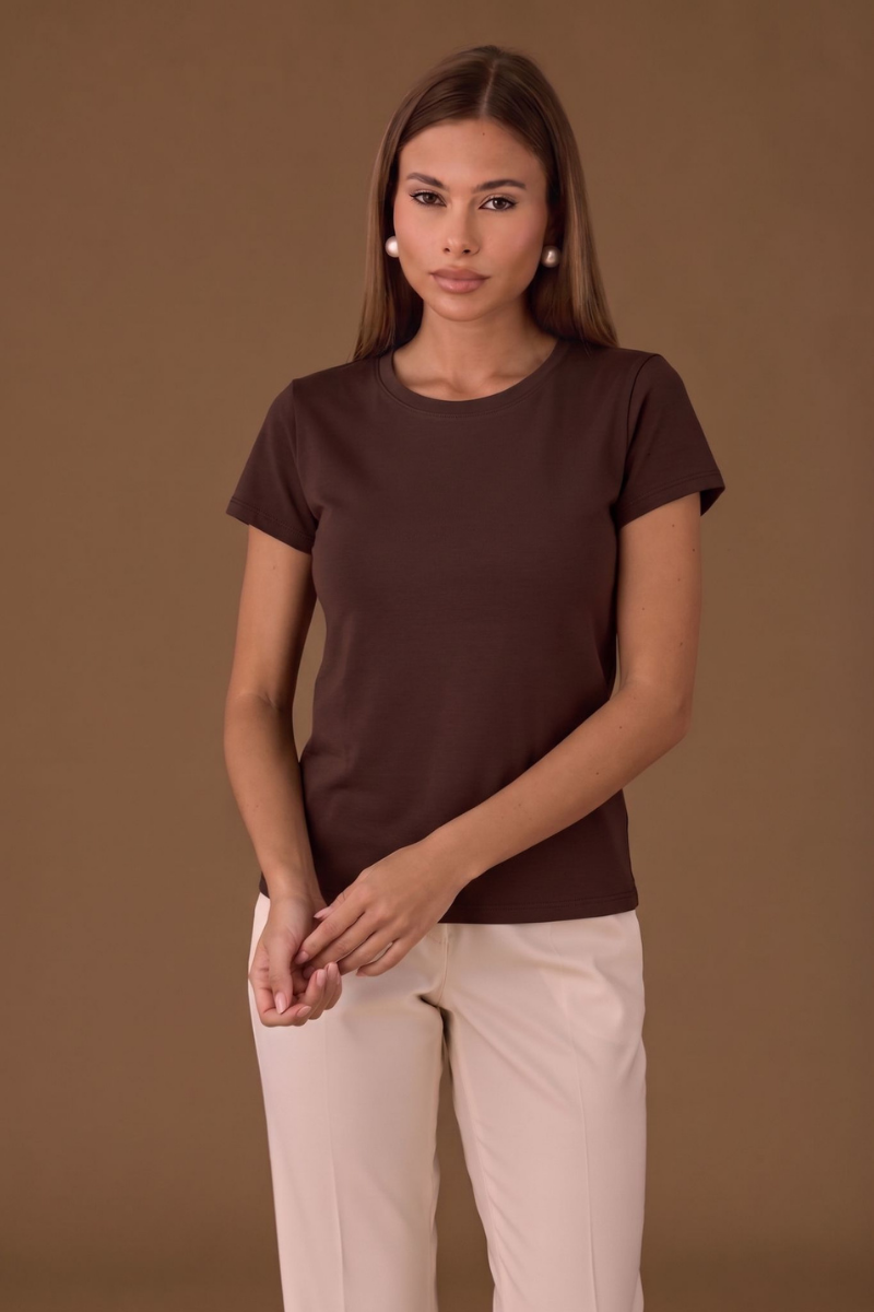 T-Shirt Basic cacao|Colore:Cacao