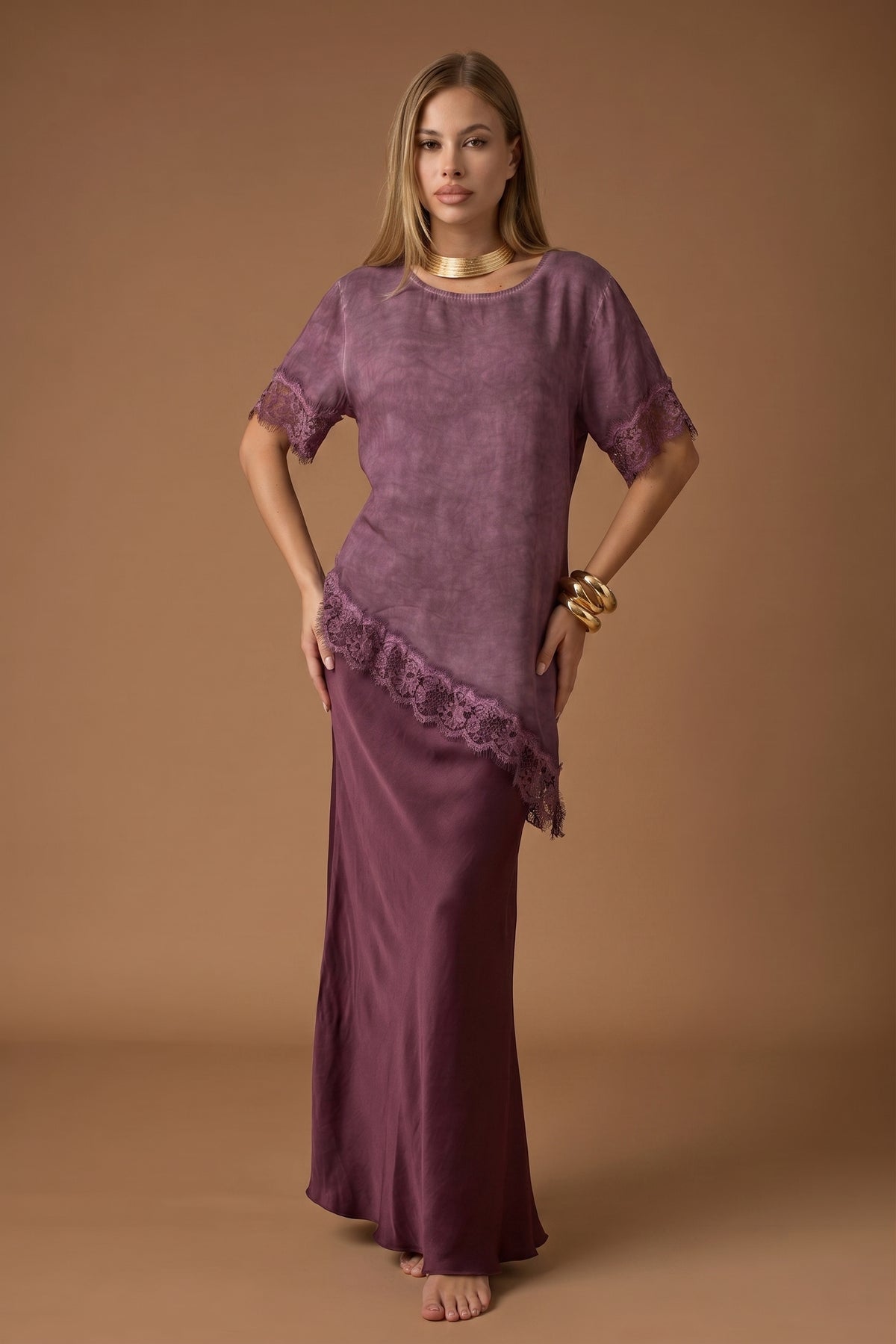 Gonna Longuette Malva|Colore:Malva