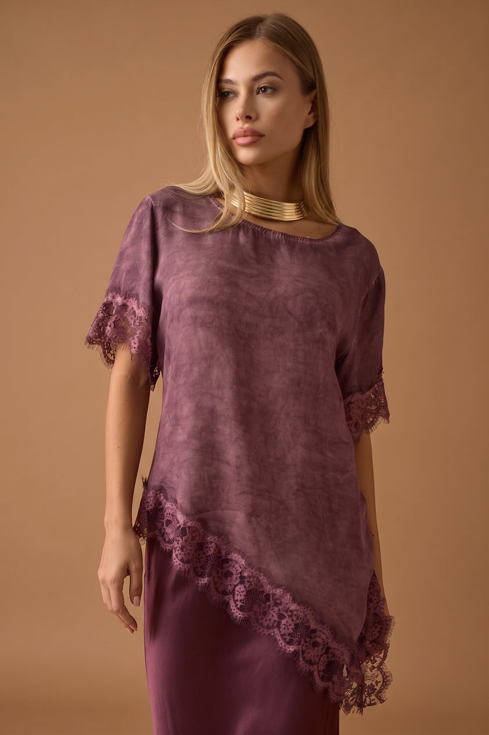 Blusa Asimmet.rica Malva|Colore:Malva