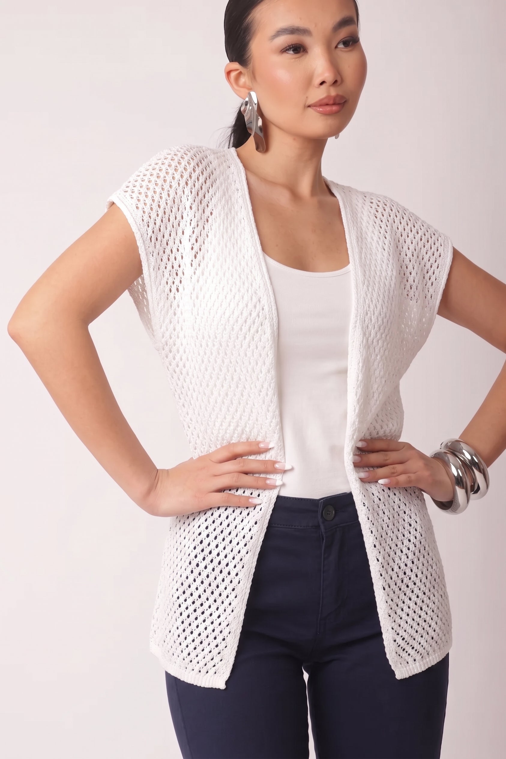 Gilet Lily bianco|Colore:Bianco