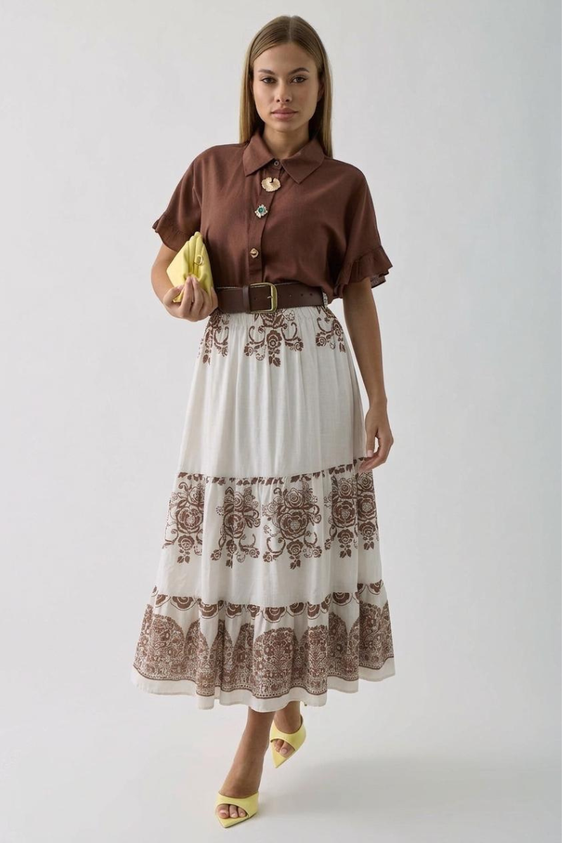 Gonna Boho cacao|Colore:Cacao