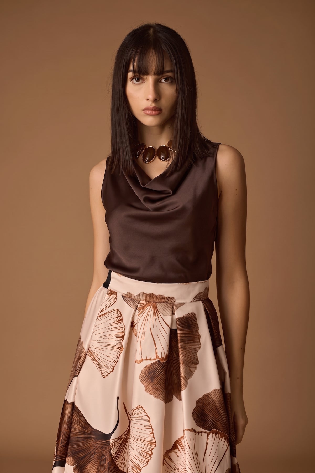 Top Scollo Gronda Testa di moro|Colore:Testa di moro