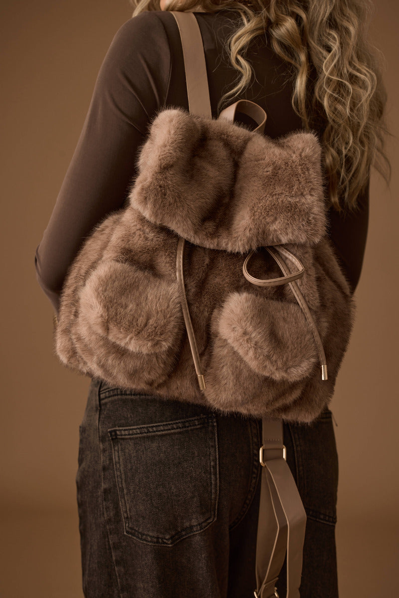 Zaino Fur taupe|Colore:Taupe
