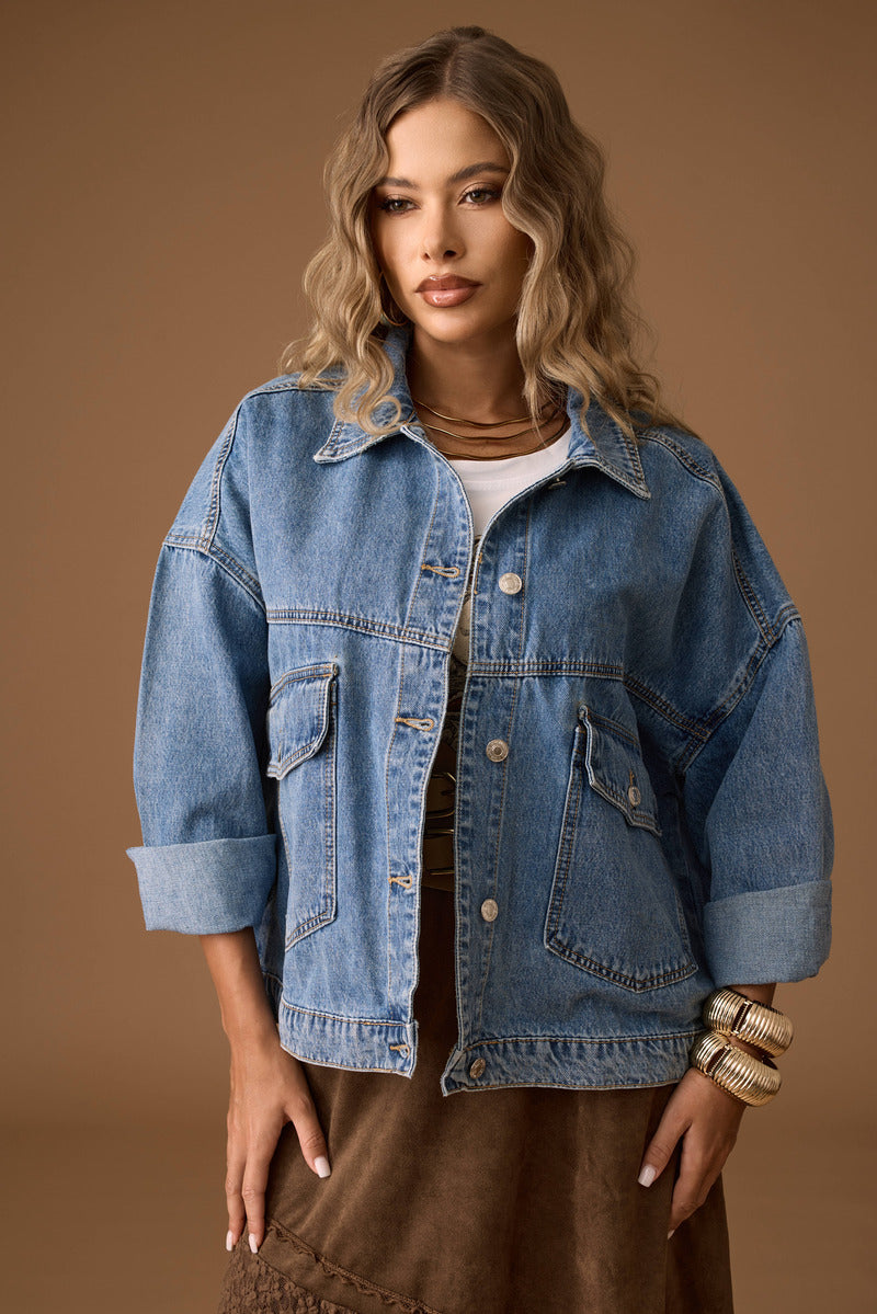 Giubbino Denim Kylie denim|Colore:Denim