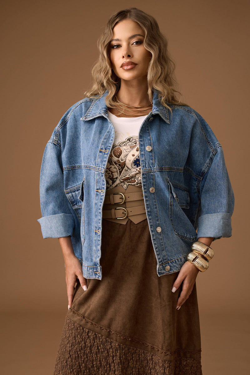Giubbino Denim Kylie denim|Colore:Denim