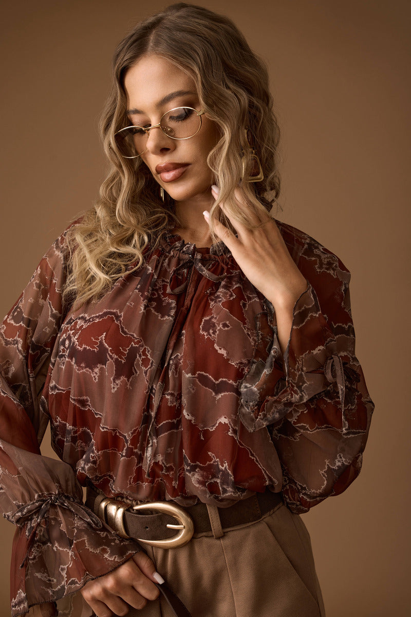 Blusa Camouflage tabacco|Colore:Tabacco