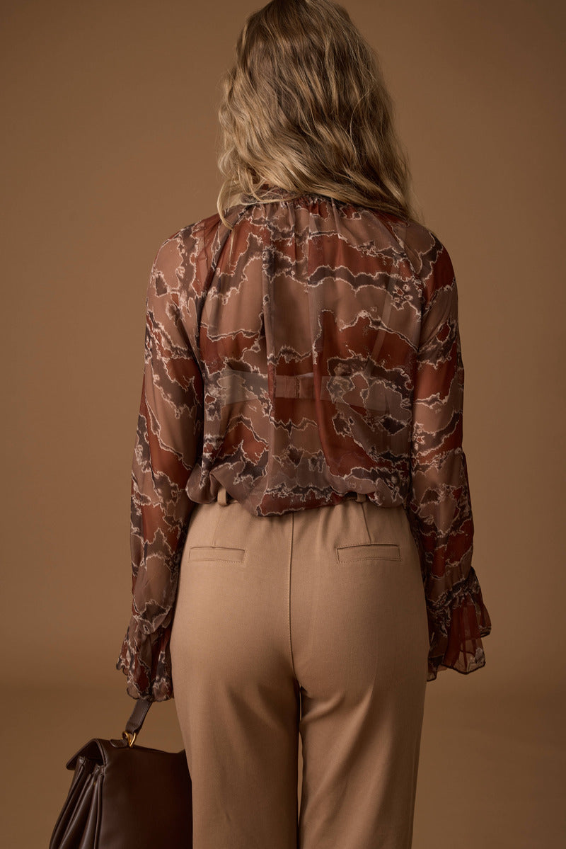 Blusa Camouflage tabacco|Colore:Tabacco