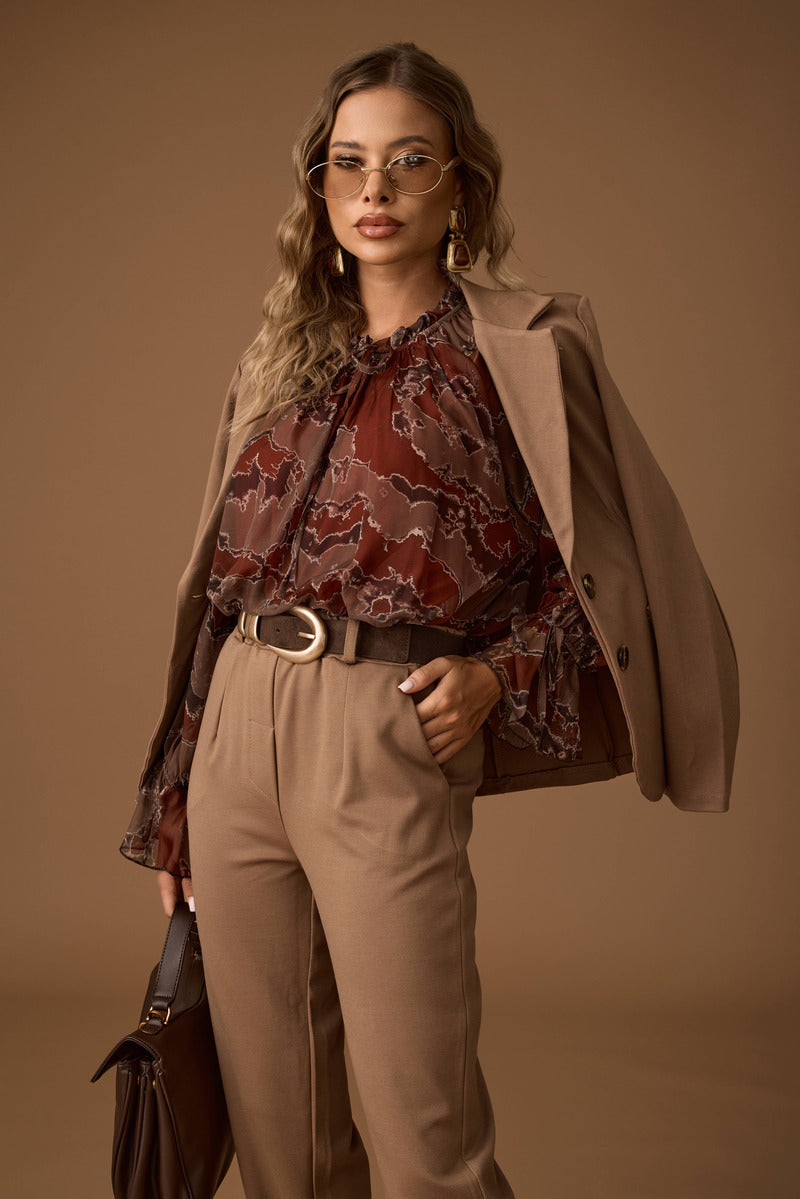 Blusa Camouflage tabacco|Colore:Tabacco