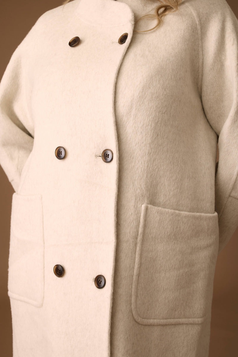 Cappotto Lungo Amy Gesso|Colore:Gesso