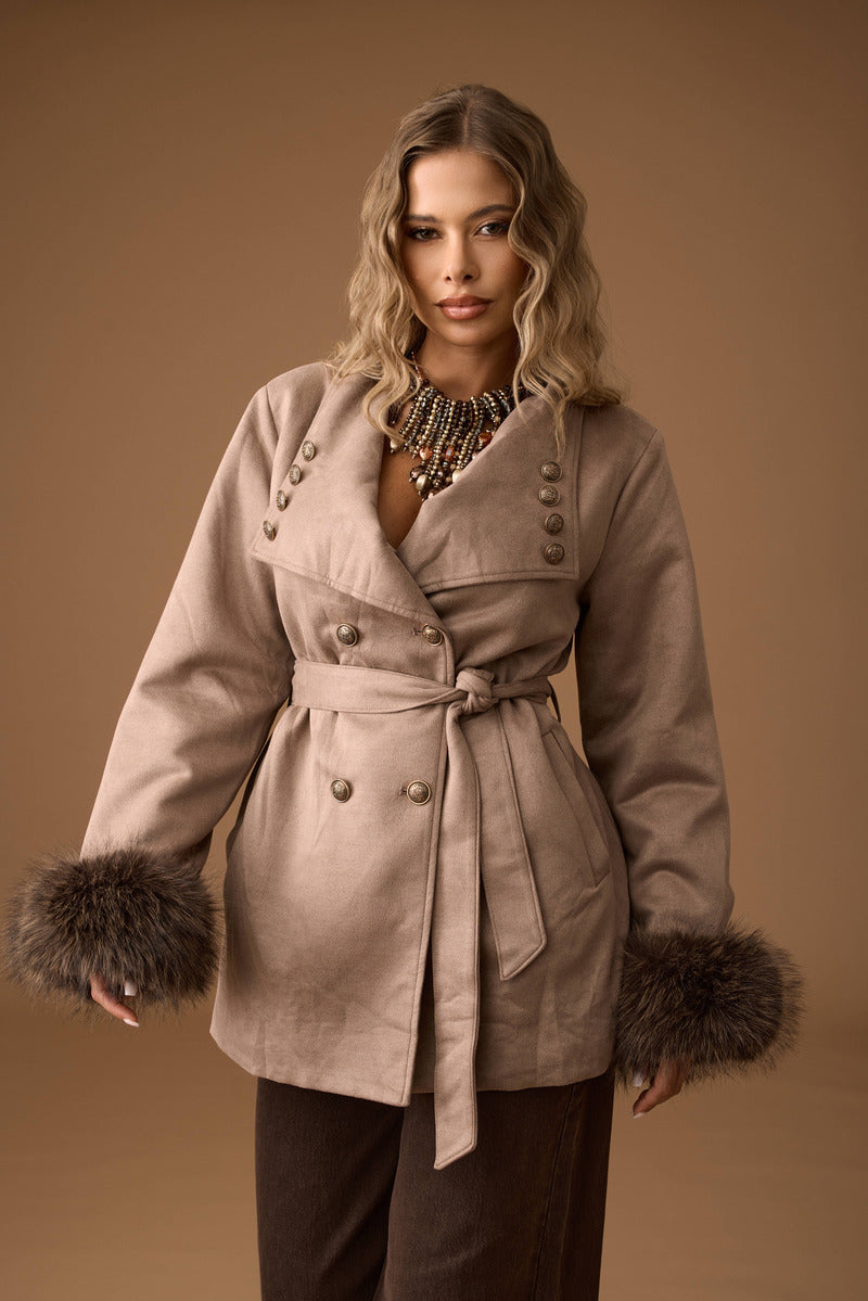 Cappotto Military fango|Colore:Fango