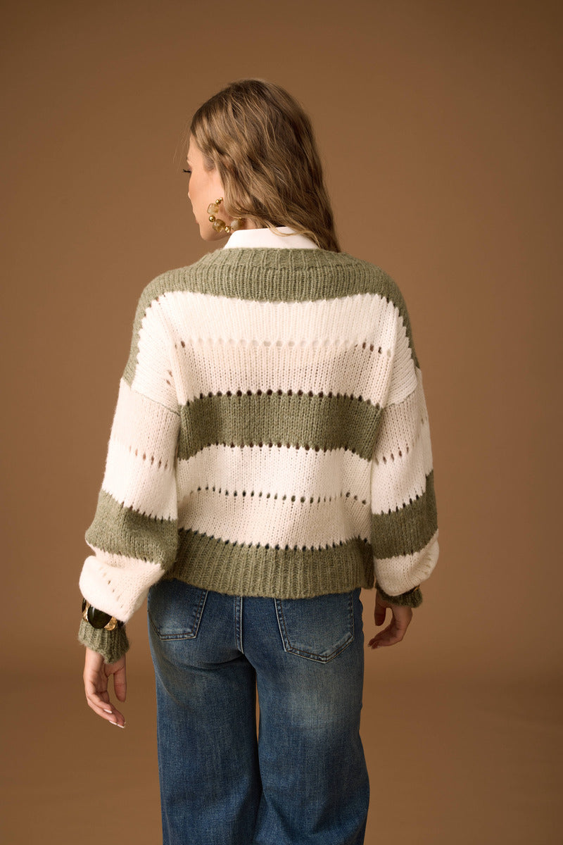 Pull Fasce verde militare|Colore:Verde militare