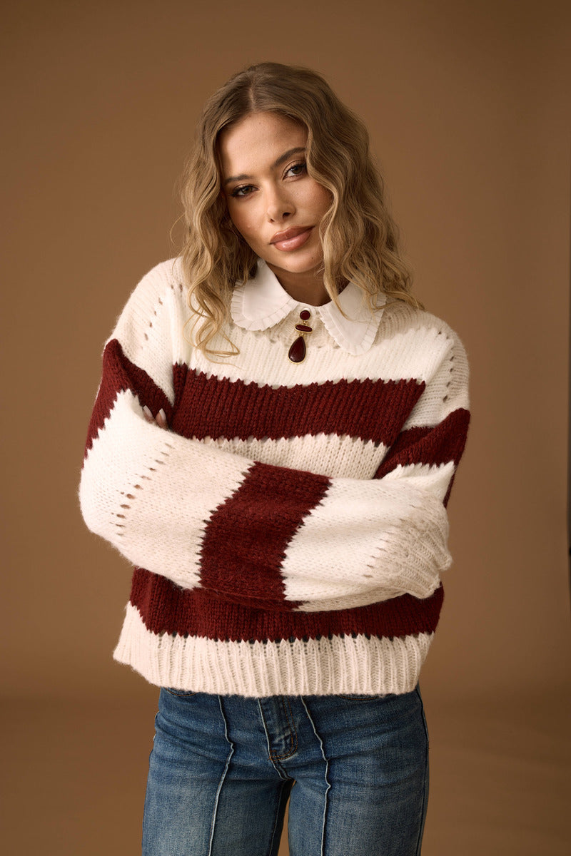 Pull Fasce rosa|Colore:Rosa