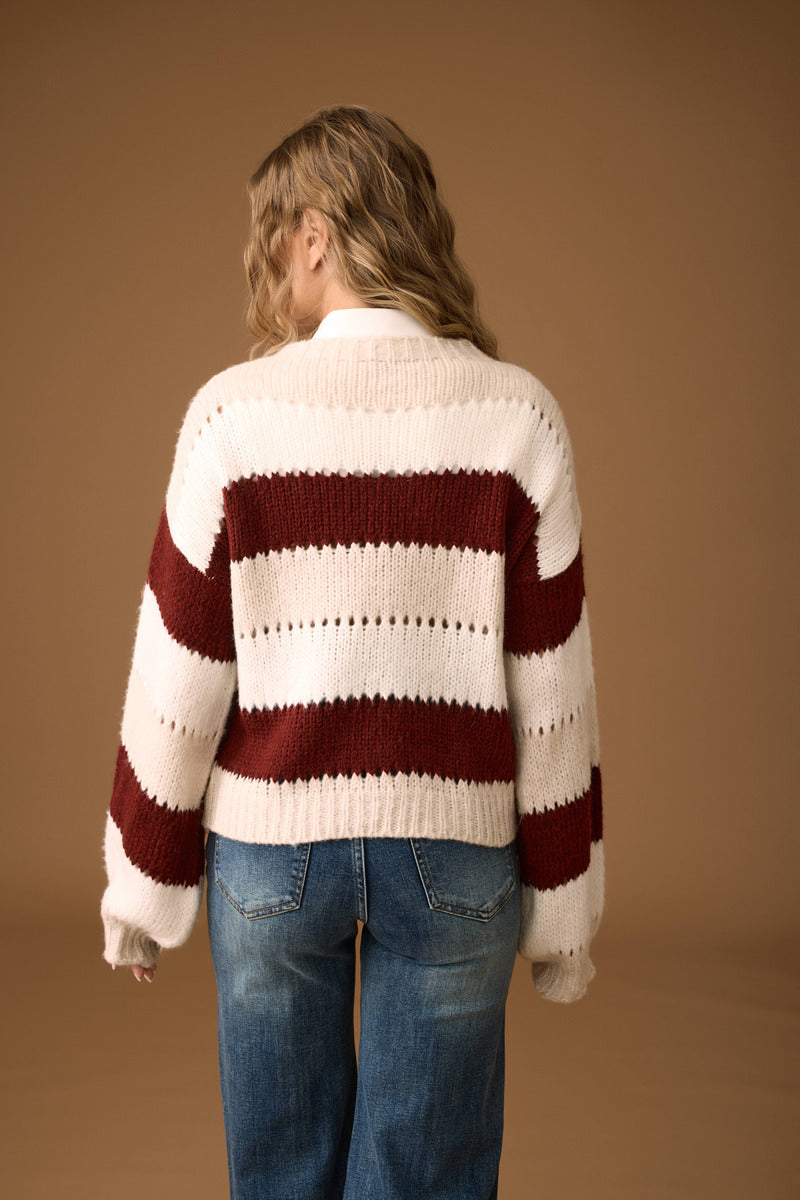 Pull Fasce rosa|Colore:Rosa