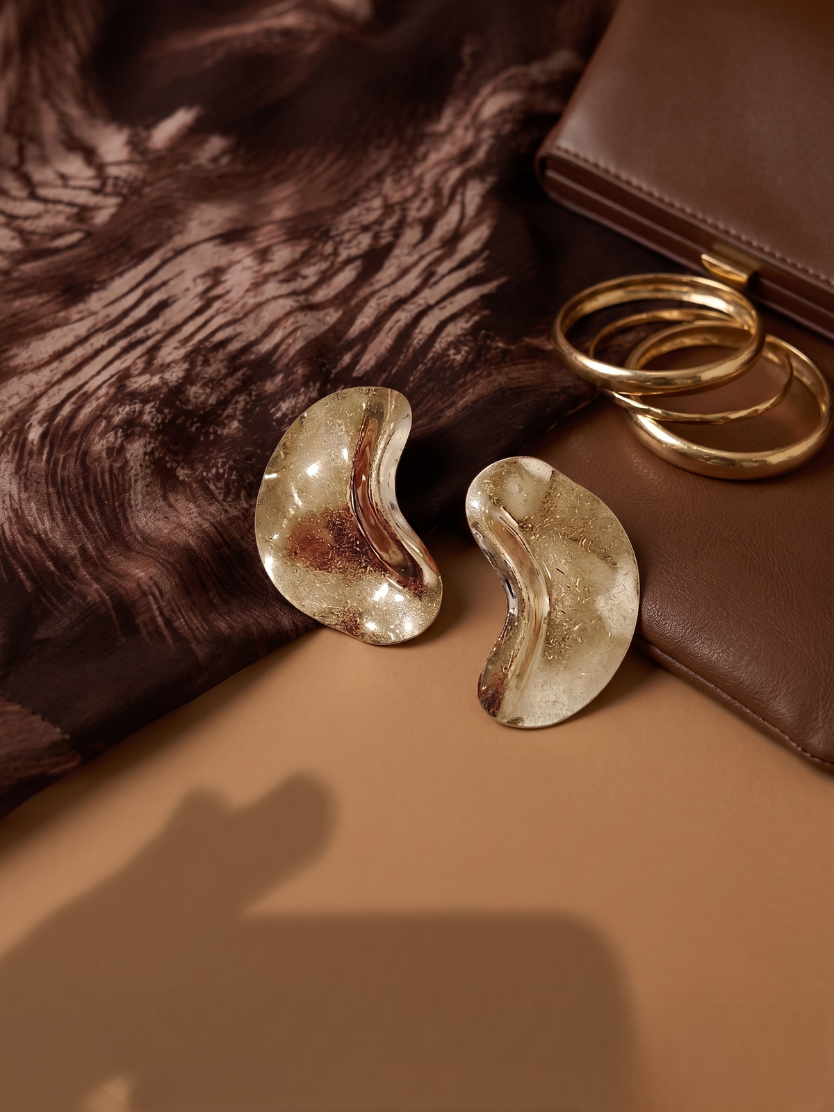 Orecchini Placca oro|Colore:Oro