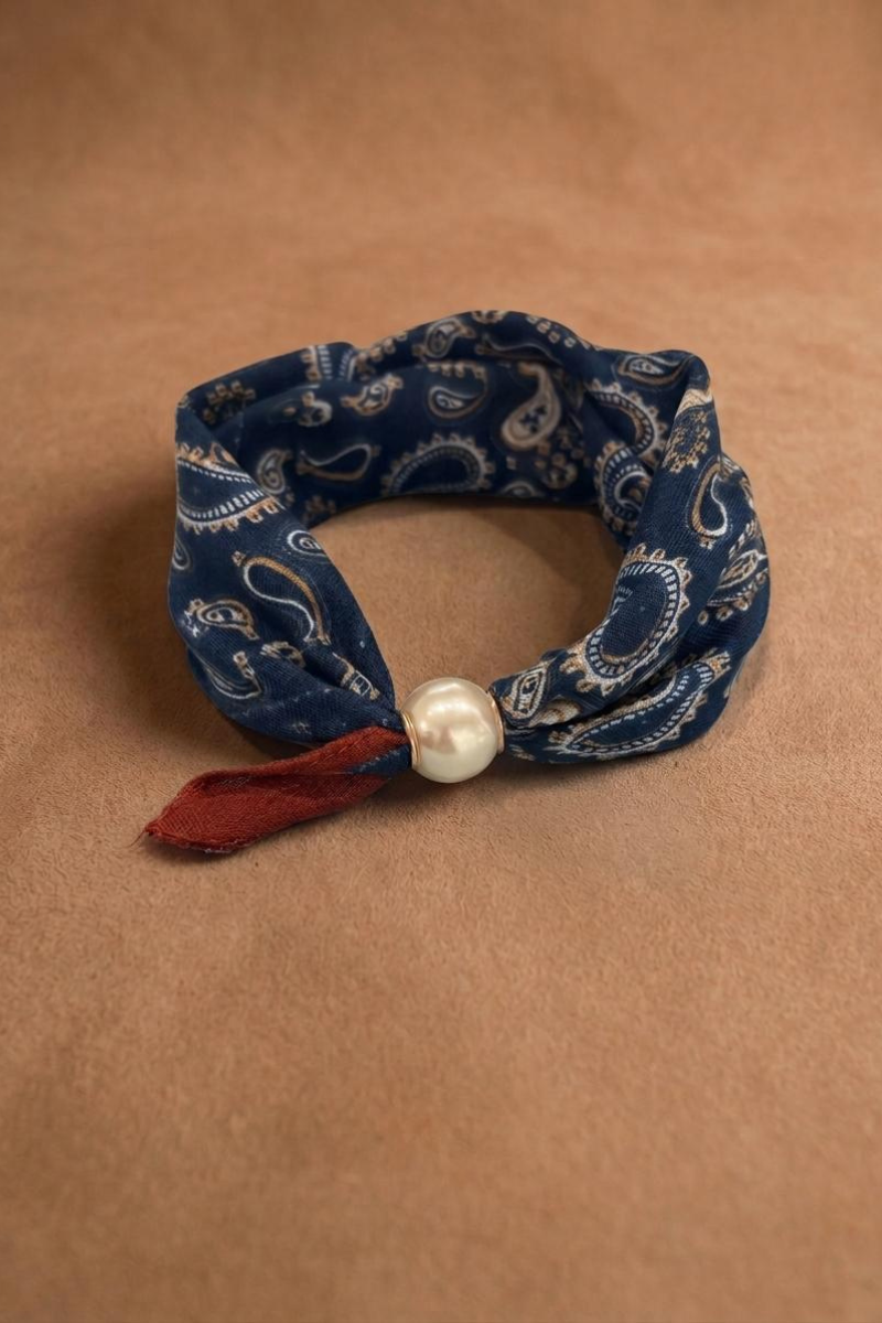 Foulard Paisley blu|Colore:Blu