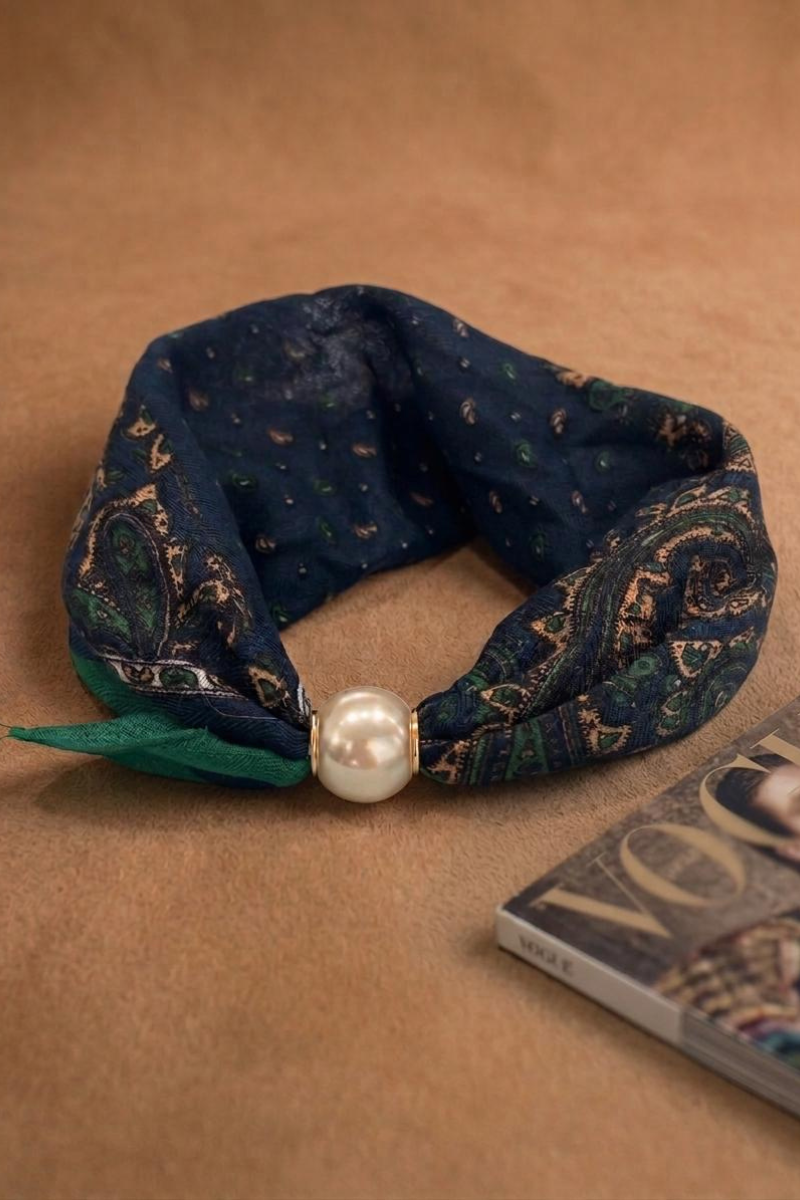 Foulard Mini Paisley blu scuro|Colore:Blu scuro
