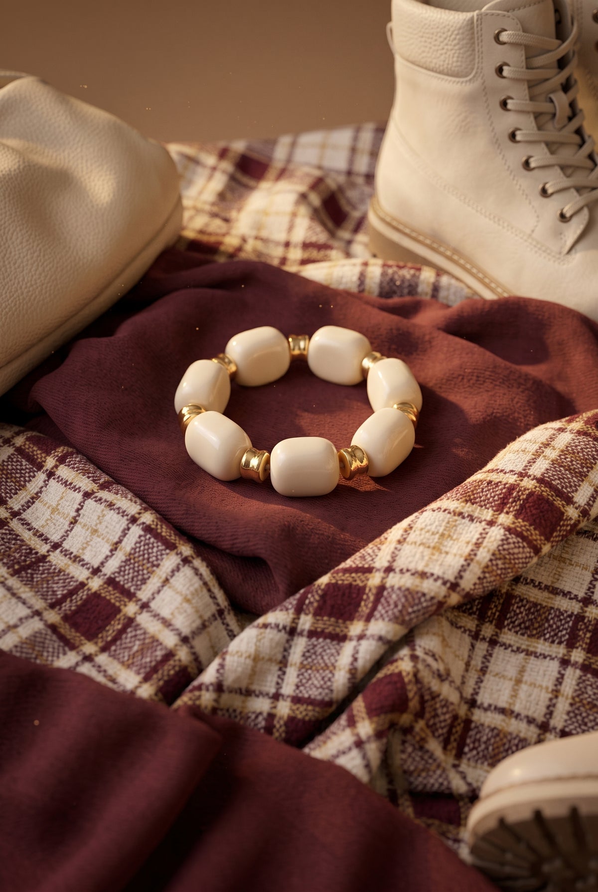 Bracciale Con Pietre avorio|Colore:Avorio