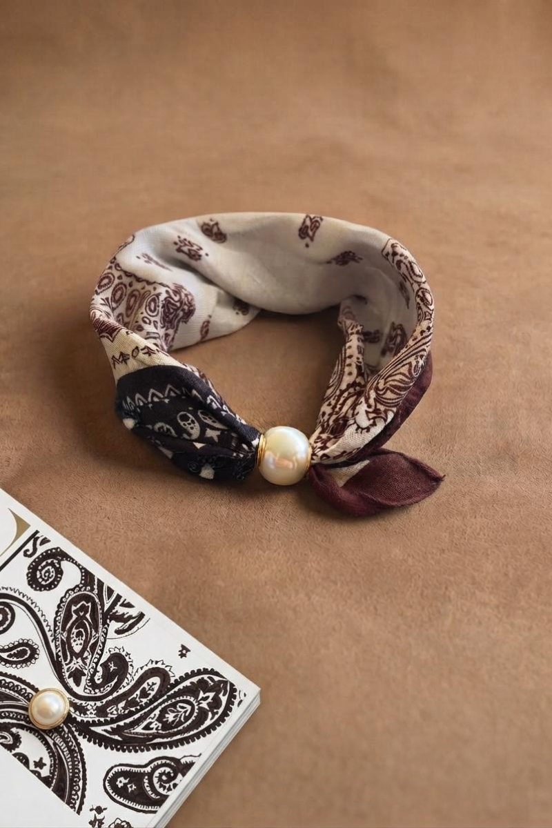 Foulard Damasco cacao|Colore:Cacao