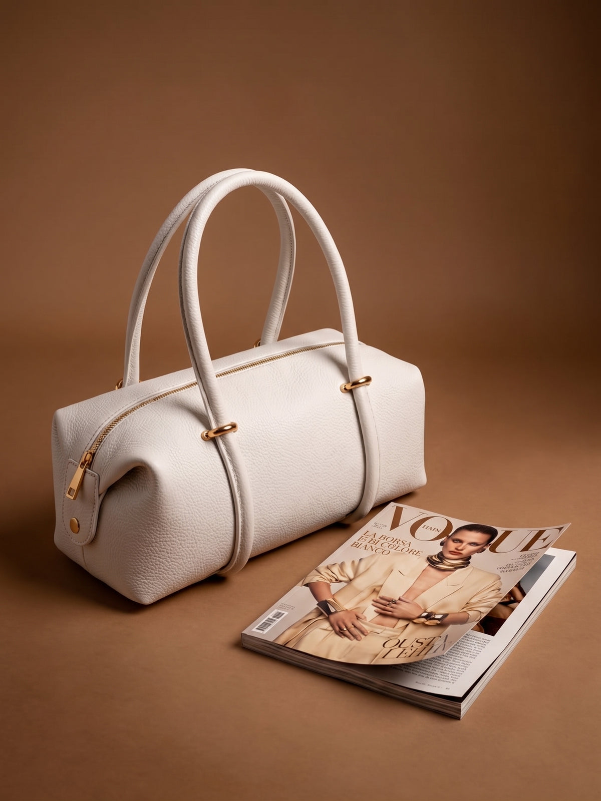 Borsa In Vera Pelle Sophie bianco|Colore:Bianco