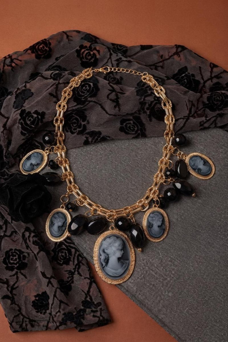 Collana Victoria nero|Colore:Nero