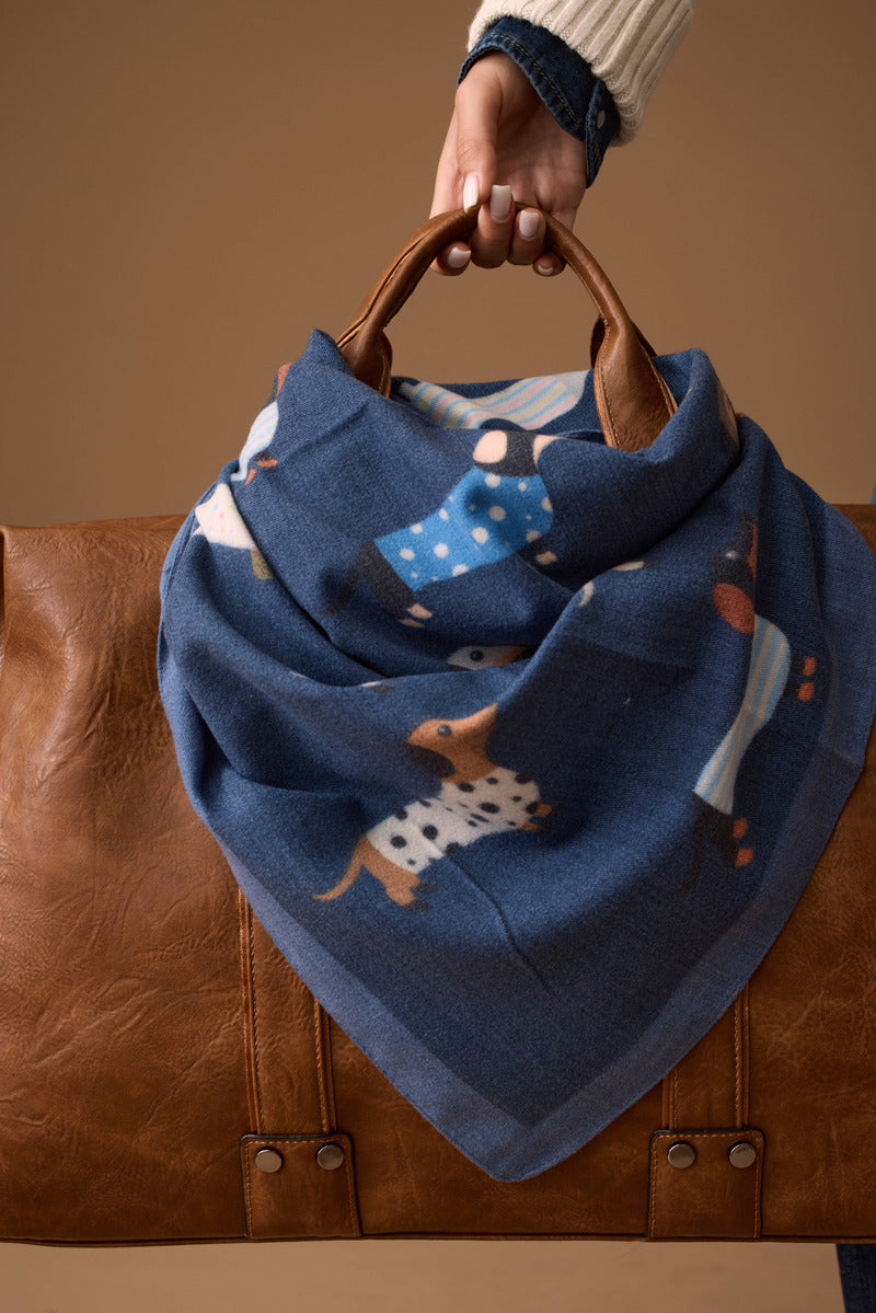 Foulard Bassotto blu|Colore:Blu