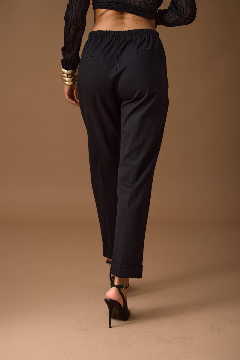 Pantalone Punto Milano nero|Colore:Nero