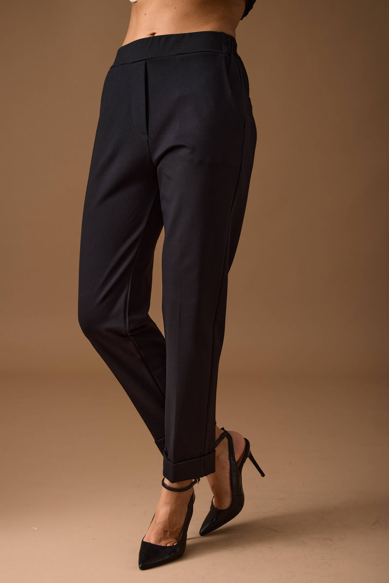 Pantalone Punto Milano nero|Colore:Nero