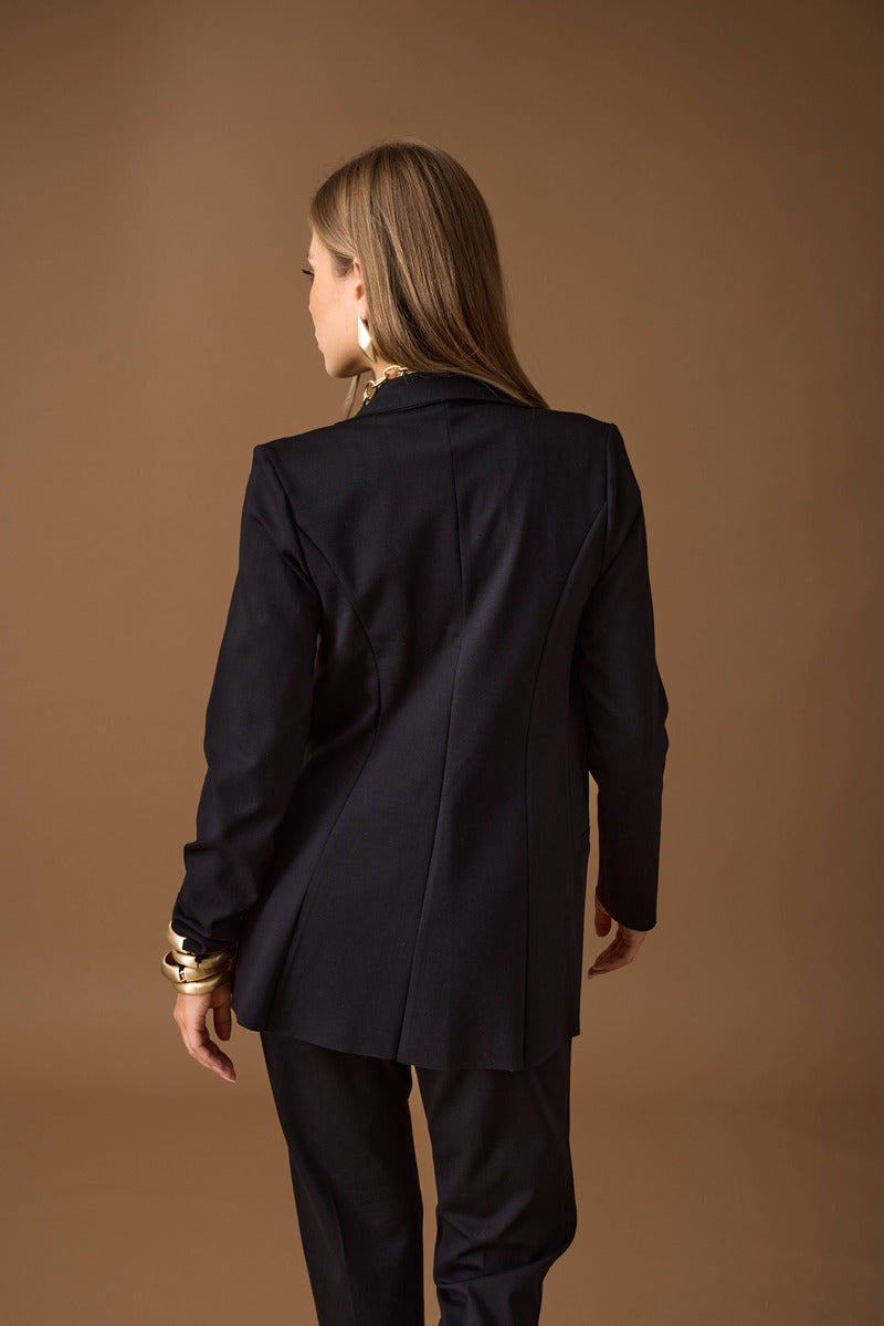 Giacca Aperta Punto Milano nero|Colore:Nero