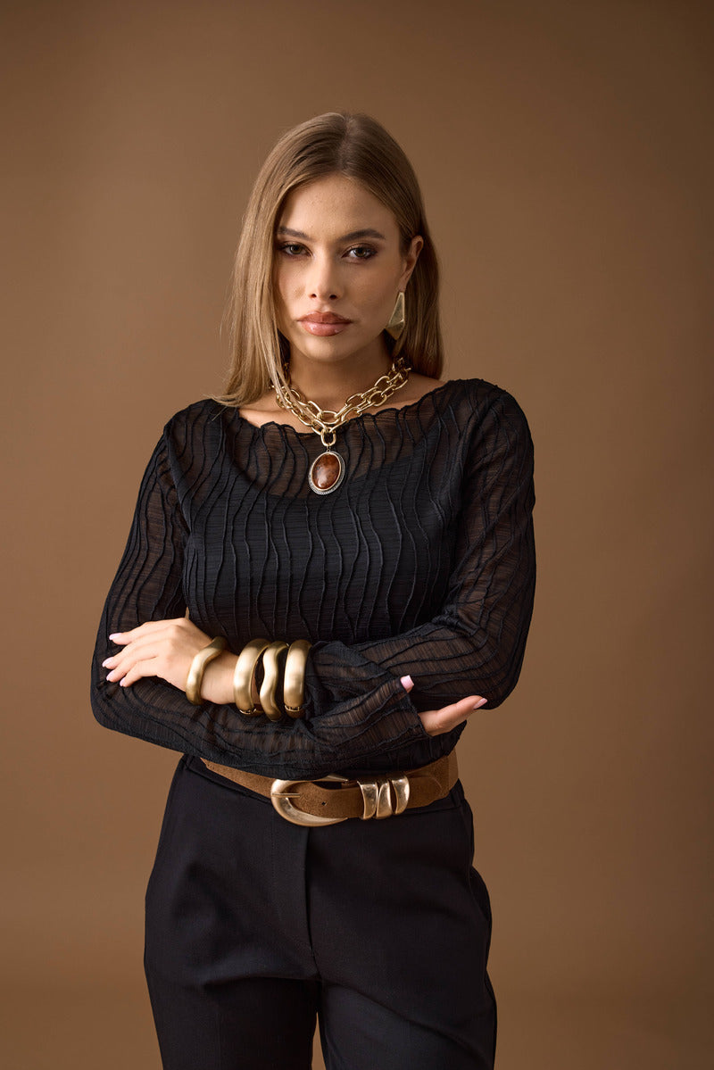 Maglia Labirinth nero|Colore:Nero