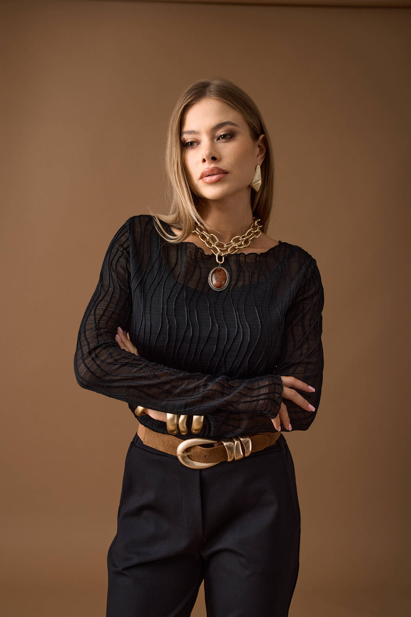 Maglia Labirinth nero|Colore:Nero