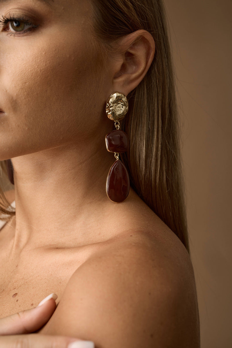 Orecchini Pendenti Bordeaux|Colore:Bordeaux