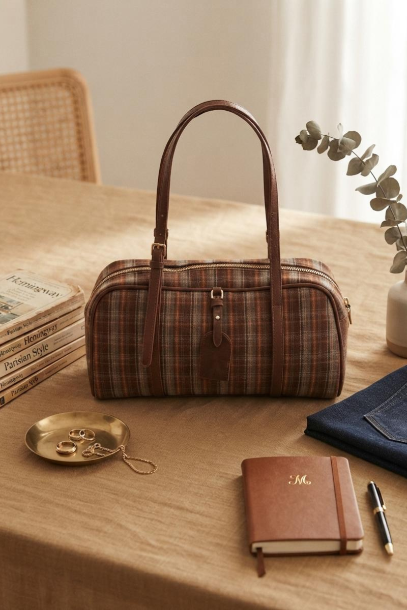 Bauletto Tartan cacao|Colore:Cacao