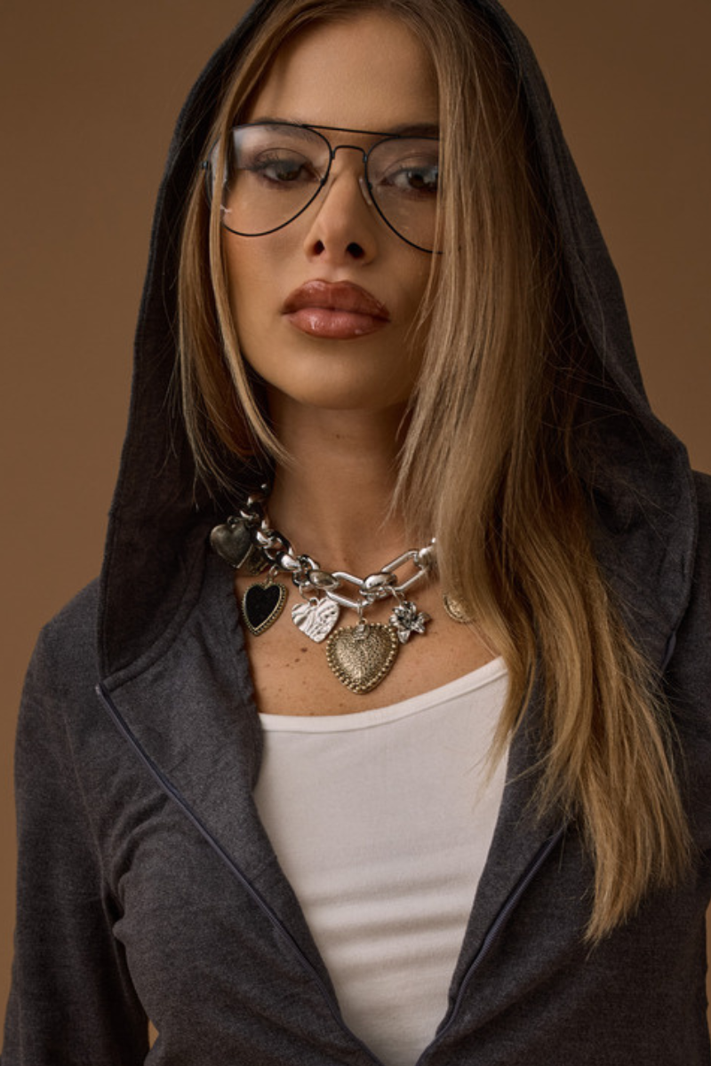 Collana Catena Cuori argento|Colore:Argento
